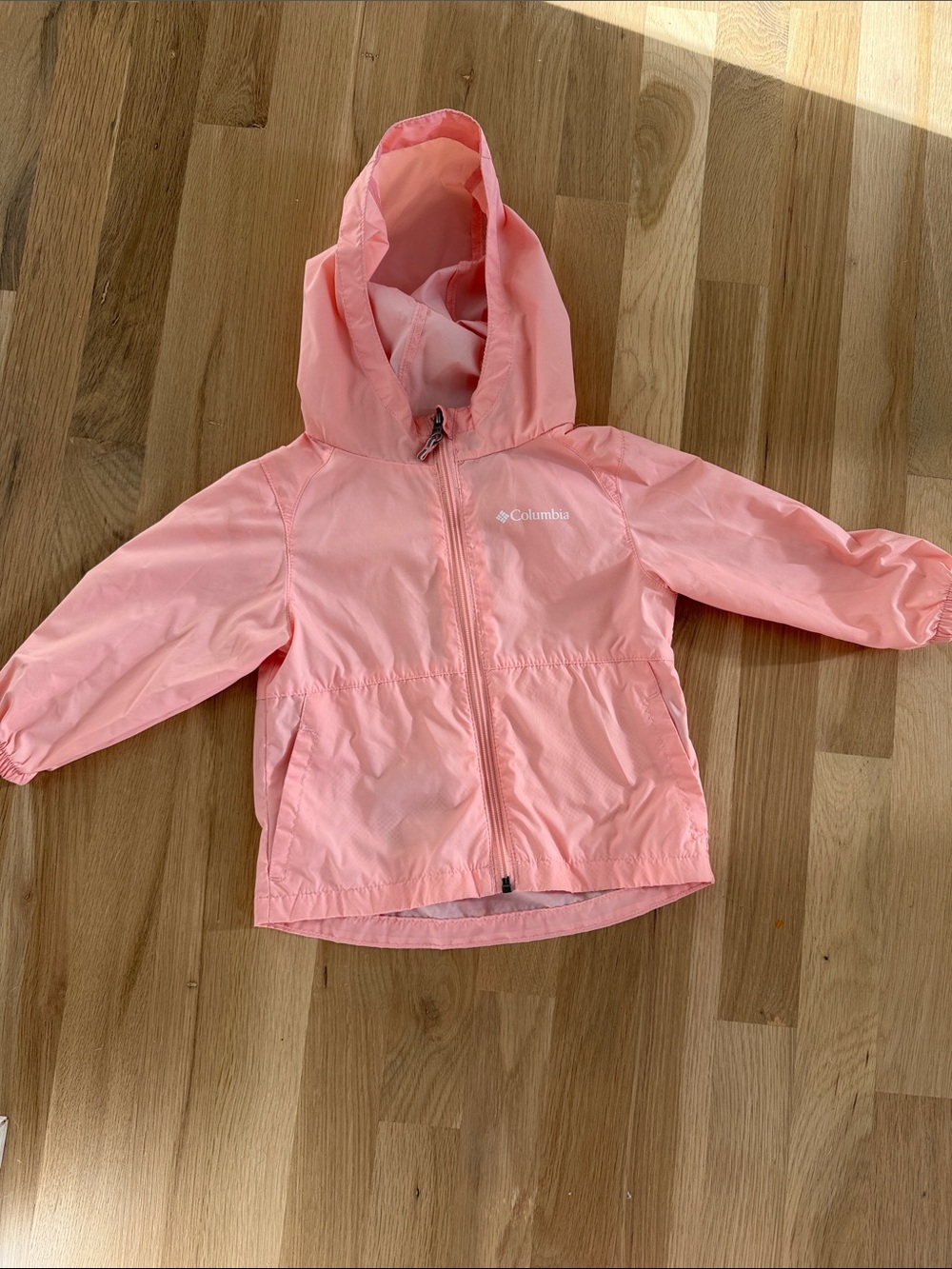 Columbia Kids Pink Hooded Rain Jacket